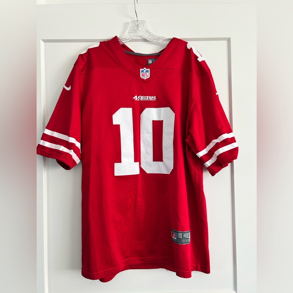 Size Large San Francisco 49ers jersey #10 a GAROPPOLO